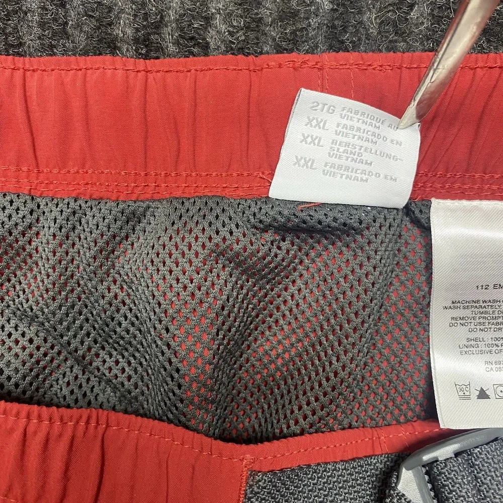 New Columbia Shorts Whidbey II Water Mens XXL Red Fishing Lined Swim Trunks